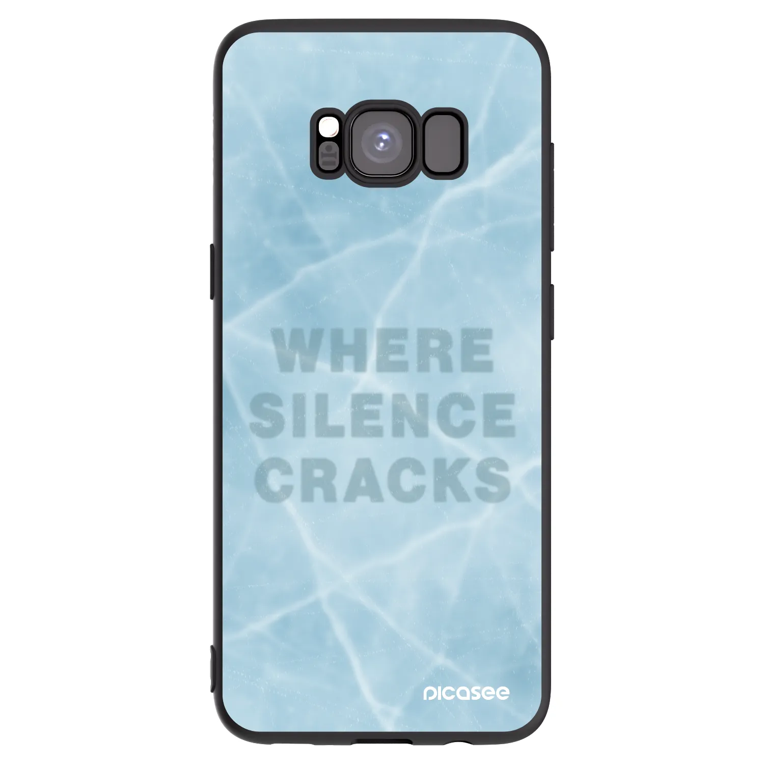 Picasee silikonowe czarne etui na Samsung Galaxy S8 G950F - SILENCE