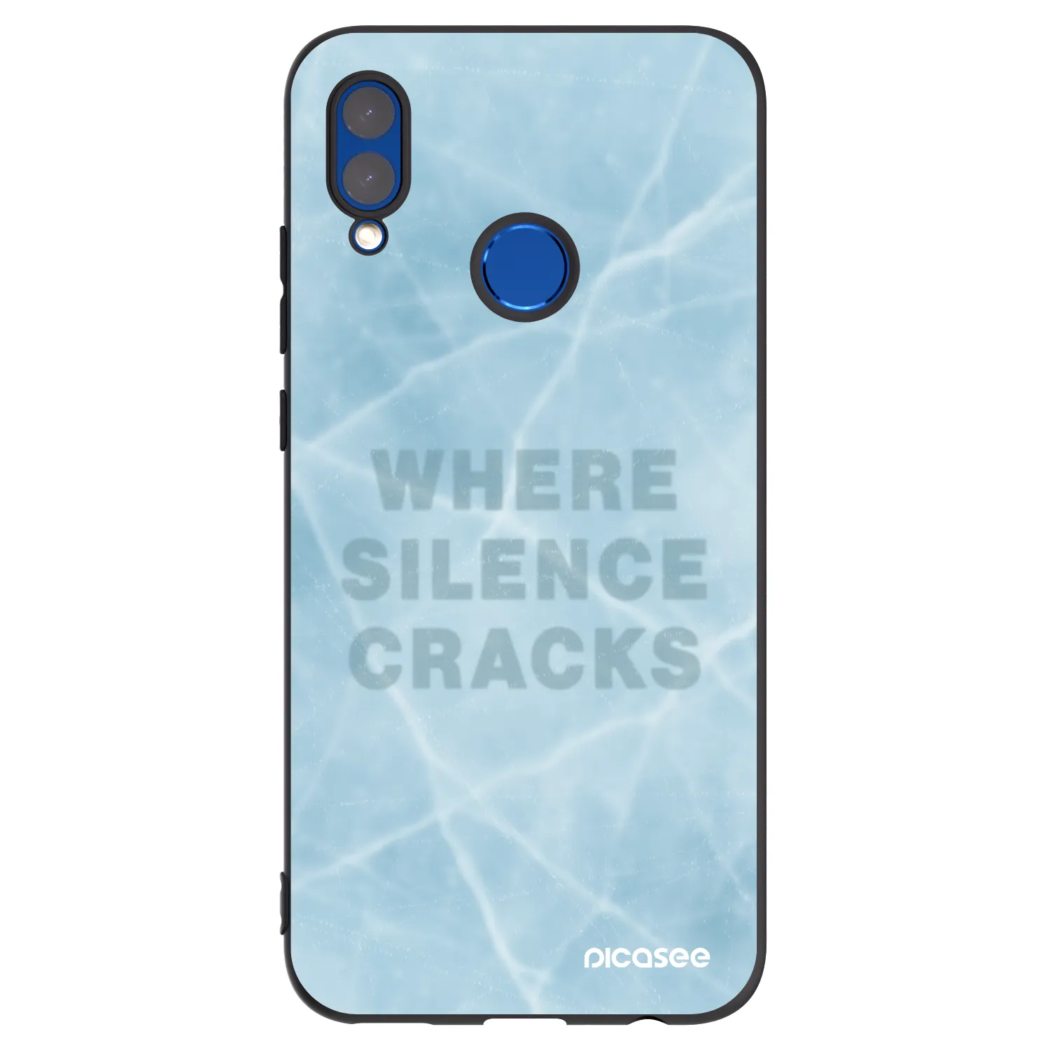 Picasee silikonowe czarne etui na Honor 10 Lite - SILENCE