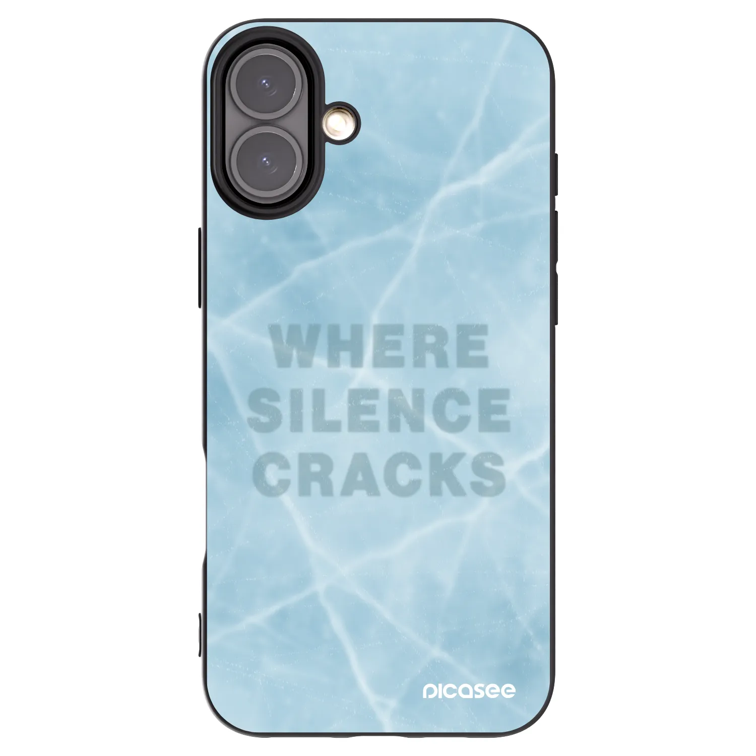 Picasee silikonowe czarne etui na Apple iPhone 16 Plus - SILENCE