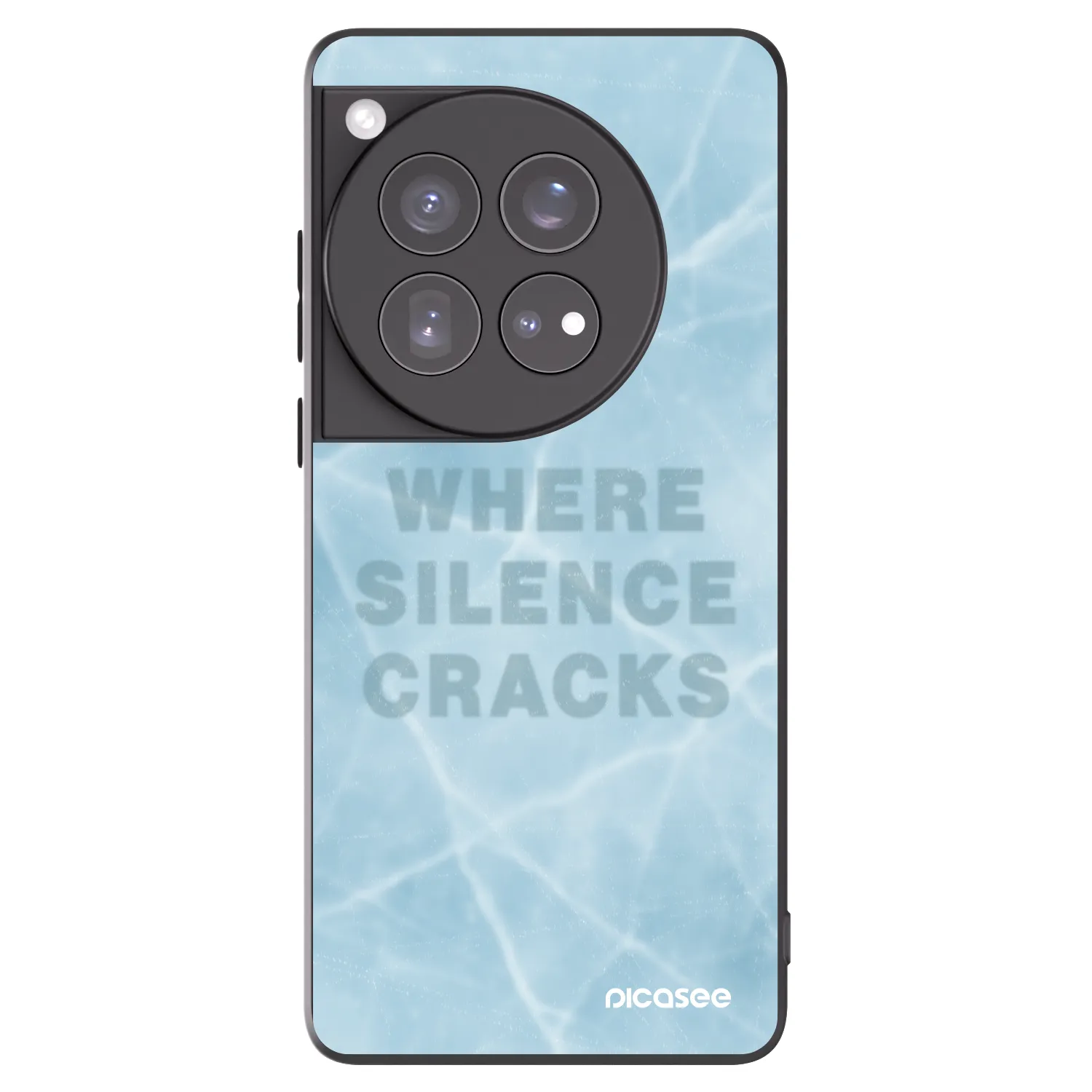 Picasee silikonowe czarne etui na OnePlus 12 5G - SILENCE