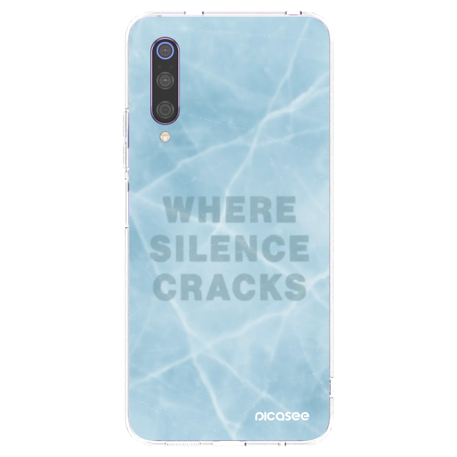 Picasee silikonowe przeźroczyste etui na Xiaomi Mi 9 - SILENCE