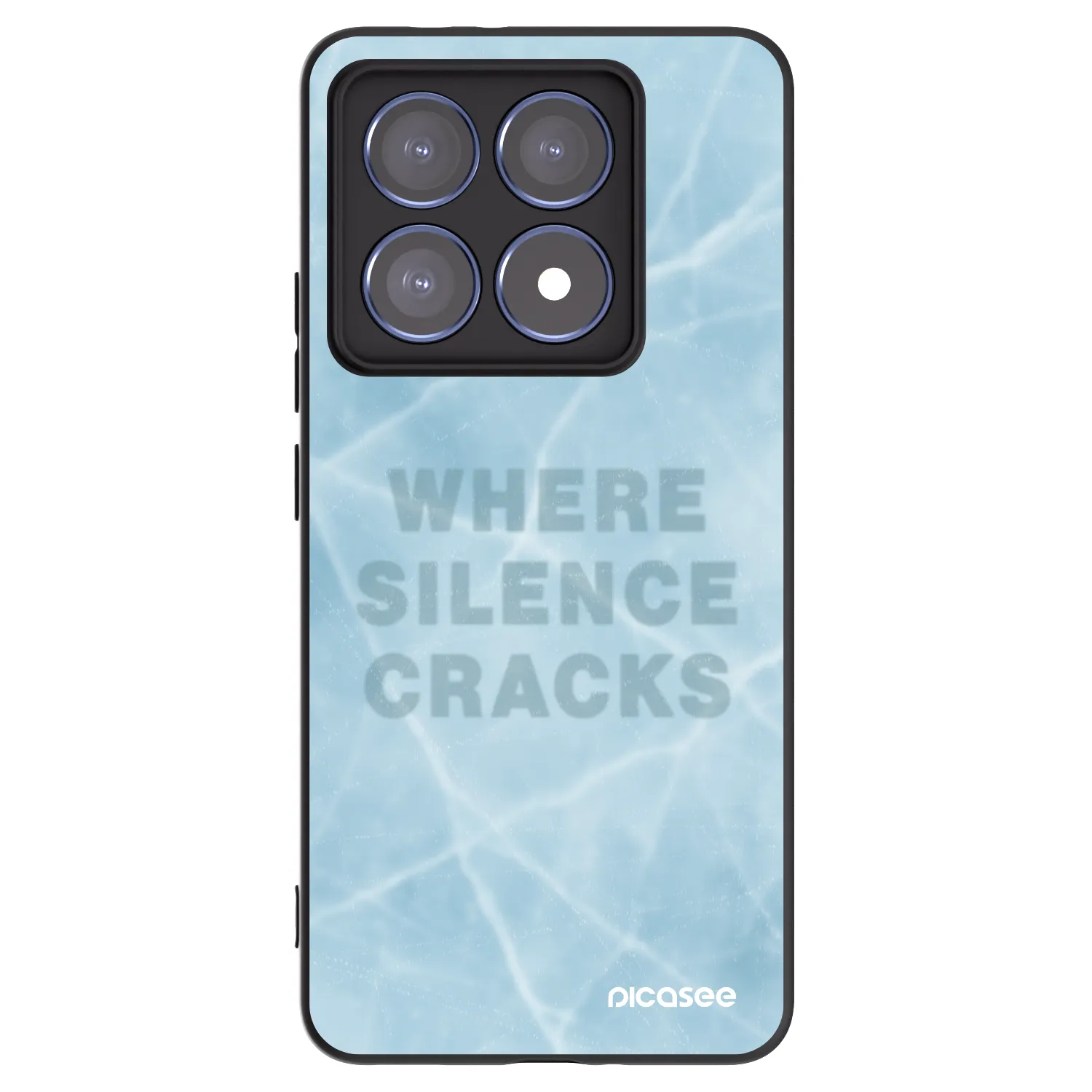 Picasee silikonowe czarne etui na Xiaomi 14T Pro - SILENCE
