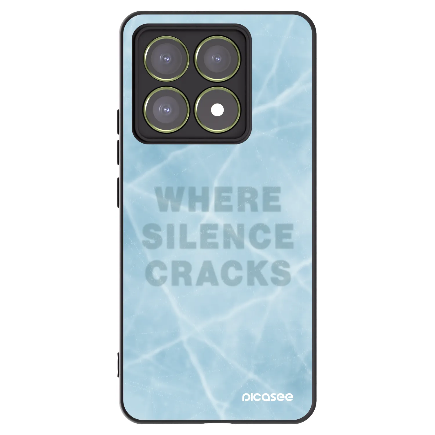 Picasee silikonowe czarne etui na Xiaomi 14T - SILENCE
