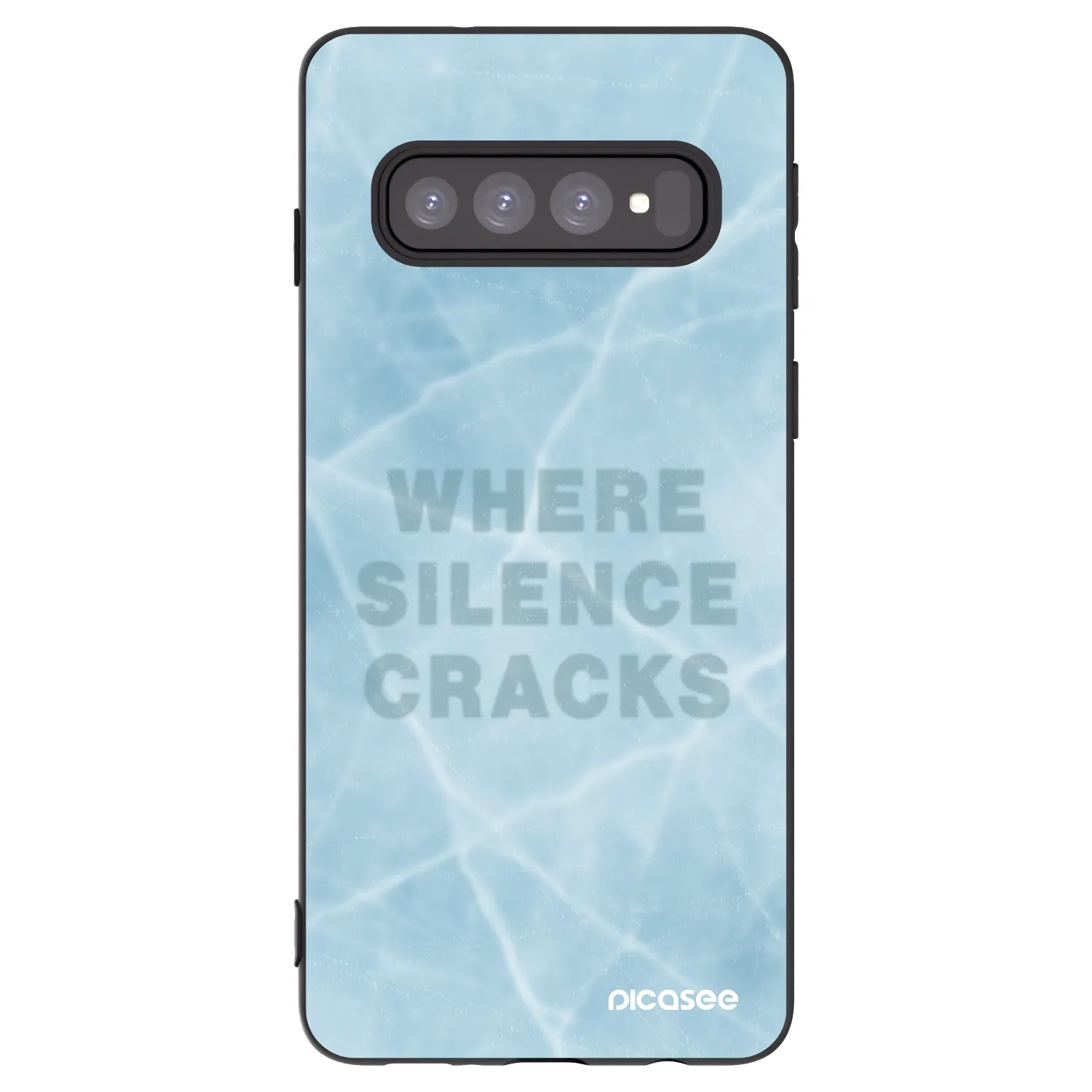 Picasee silikonowe czarne etui na Samsung Galaxy S10 G973 - SILENCE
