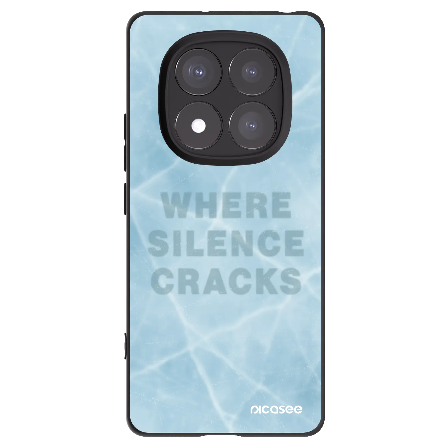 Picasee silikonowe czarne etui na Xiaomi Redmi Note 14 Pro 5G - SILENCE