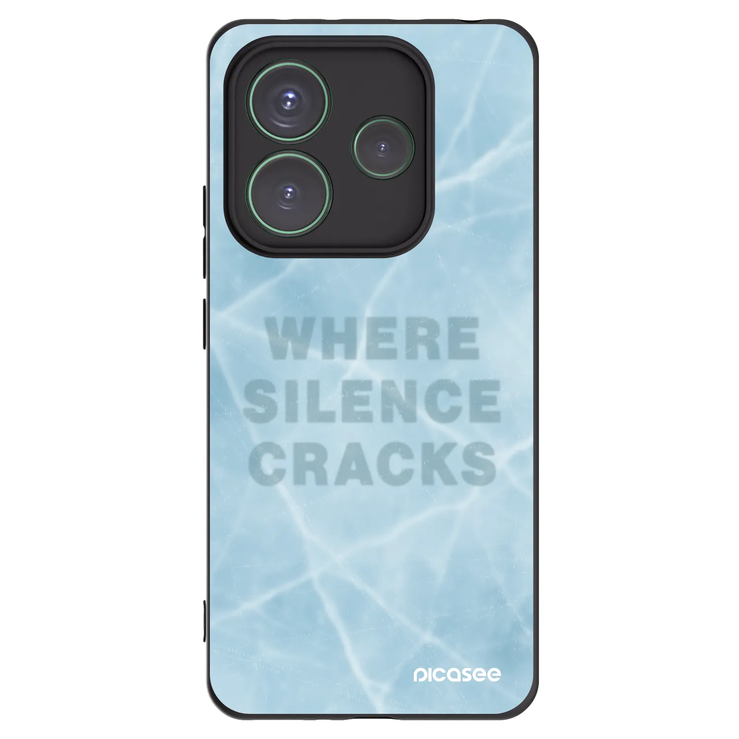 Picasee silikonowe czarne etui na Xiaomi Redmi Note 14 5G - SILENCE