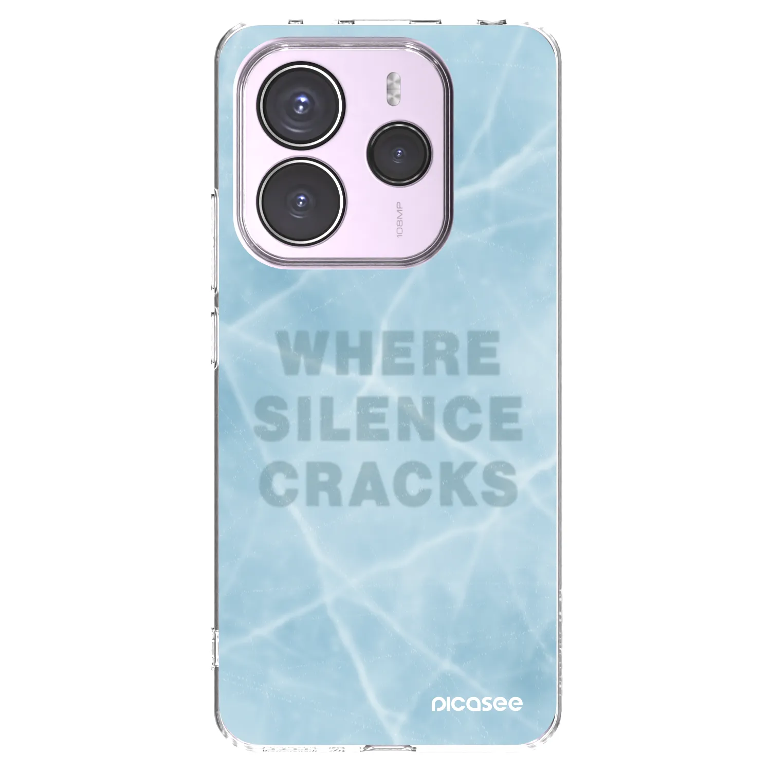Picasee silikonowe przeźroczyste etui na Xiaomi Redmi Note 14 5G - SILENCE