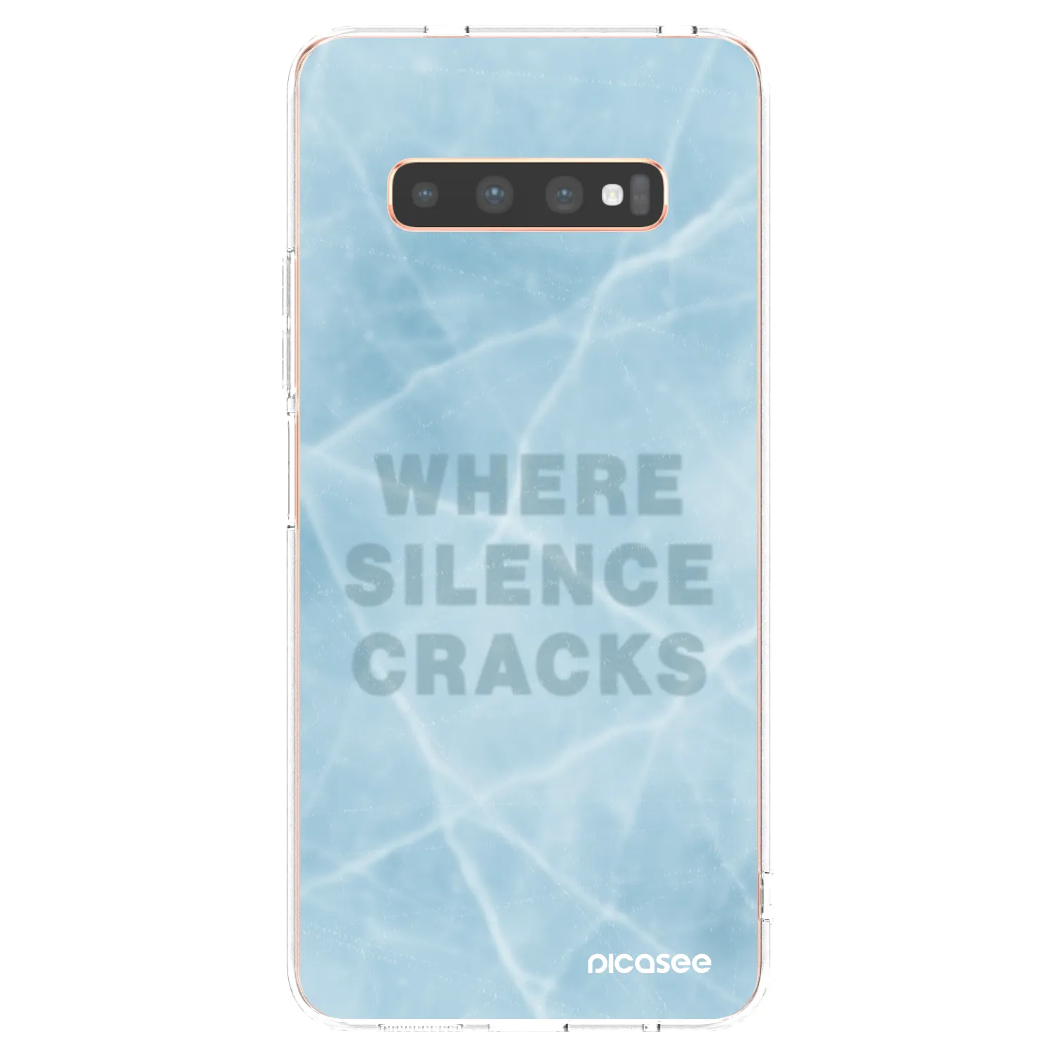 Picasee silikonowe przeźroczyste etui na Samsung Galaxy S10 Plus G975 - SILENCE