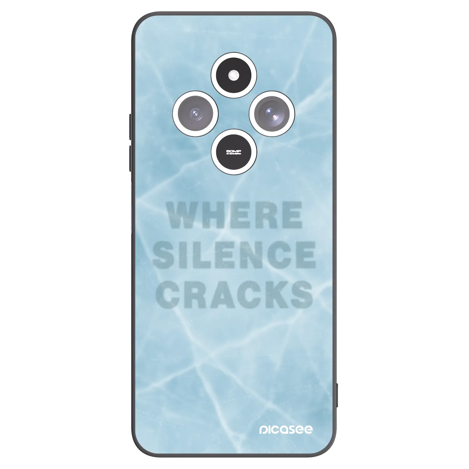 Picasee silikonowe czarne etui na Xiaomi Redmi 14C - SILENCE