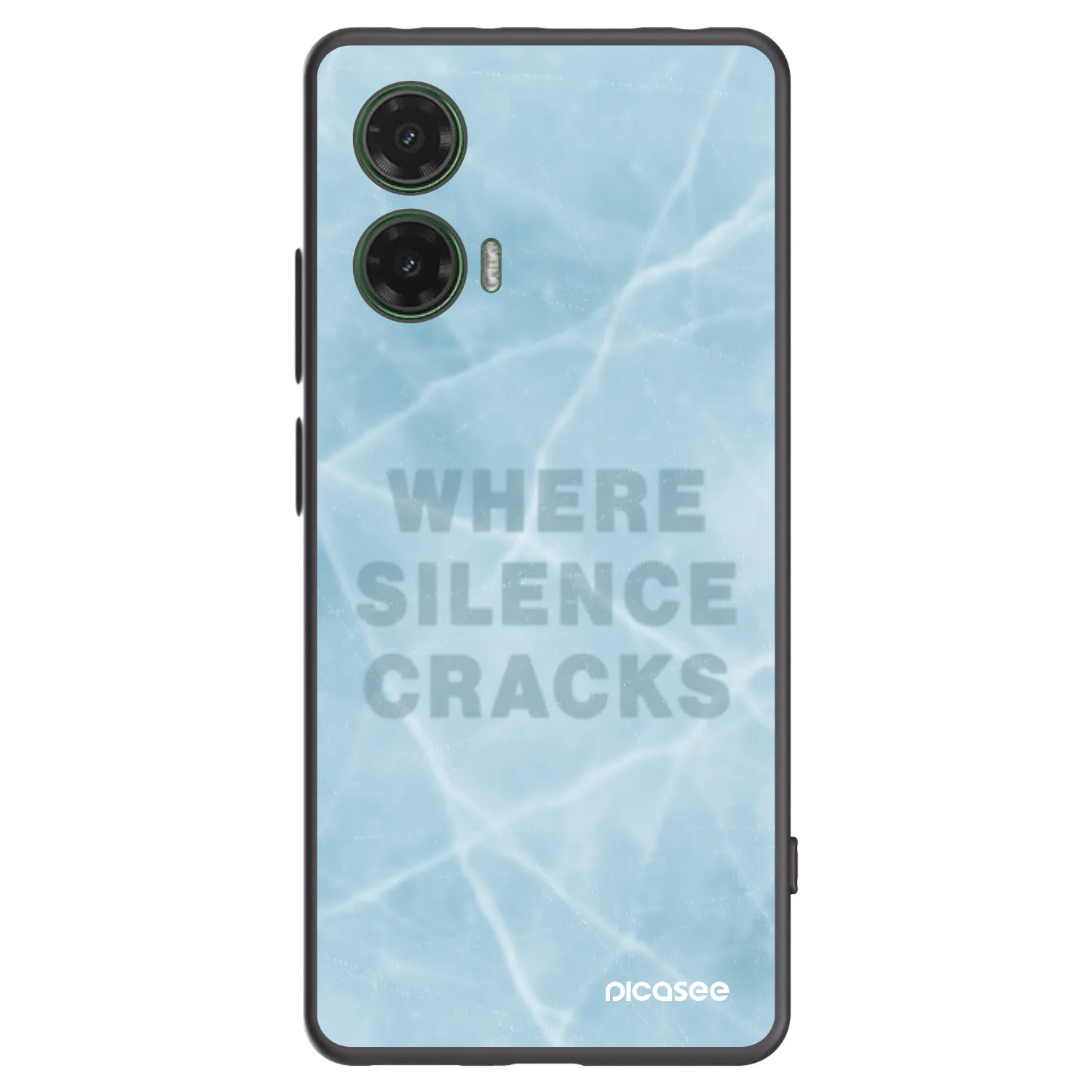 Picasee silikonowe czarne etui na Motorola Moto G35 5G - SILENCE