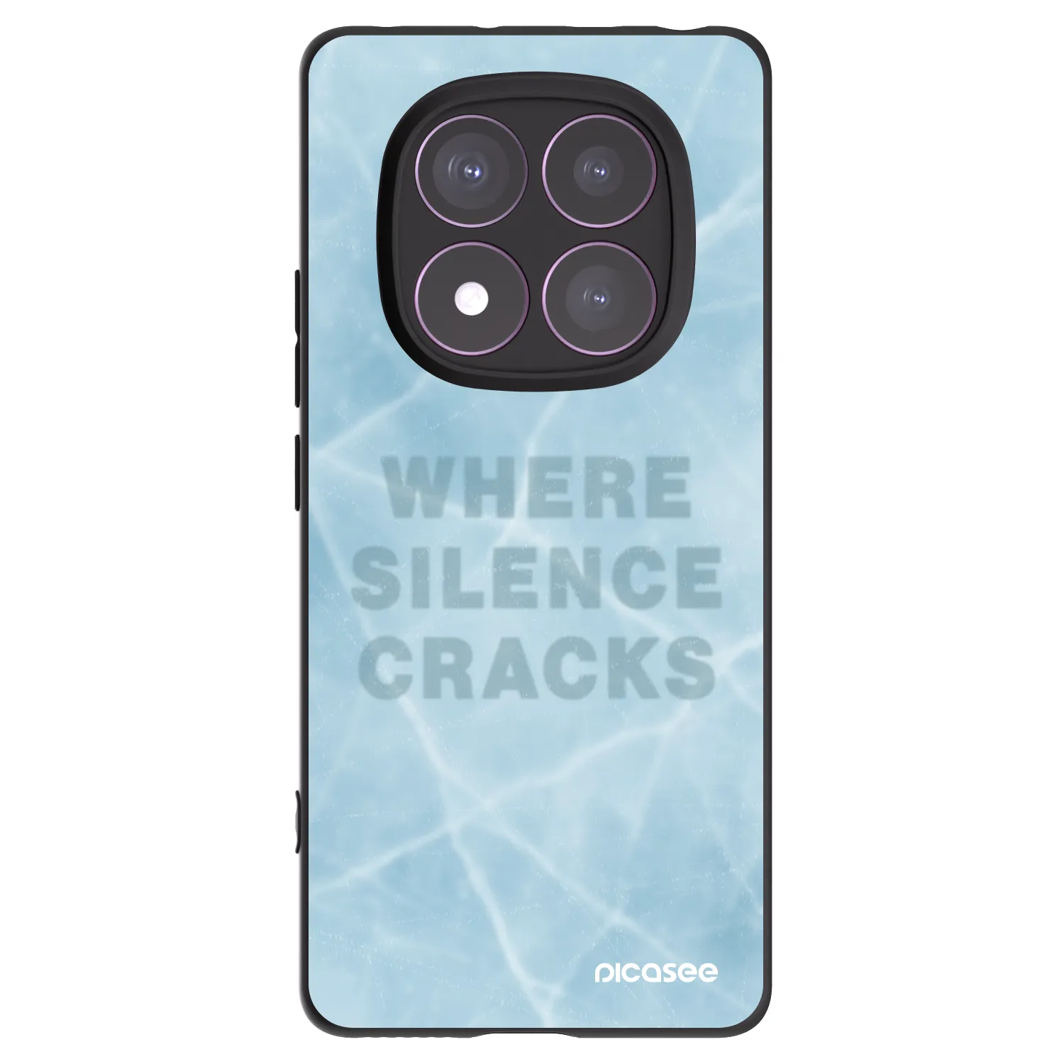 Picasee silikonowe czarne etui na Xiaomi Redmi Note 14 Pro 4G - SILENCE