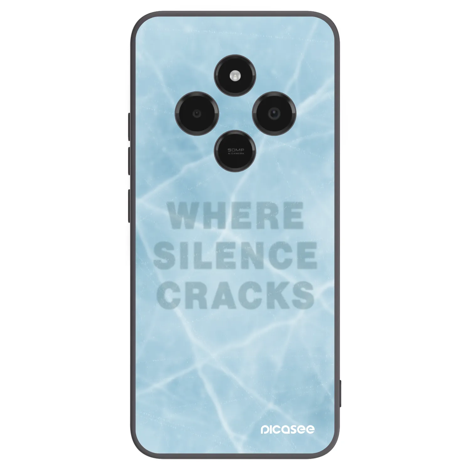 Picasee silikonowe czarne etui na Xiaomi Poco C75 - SILENCE