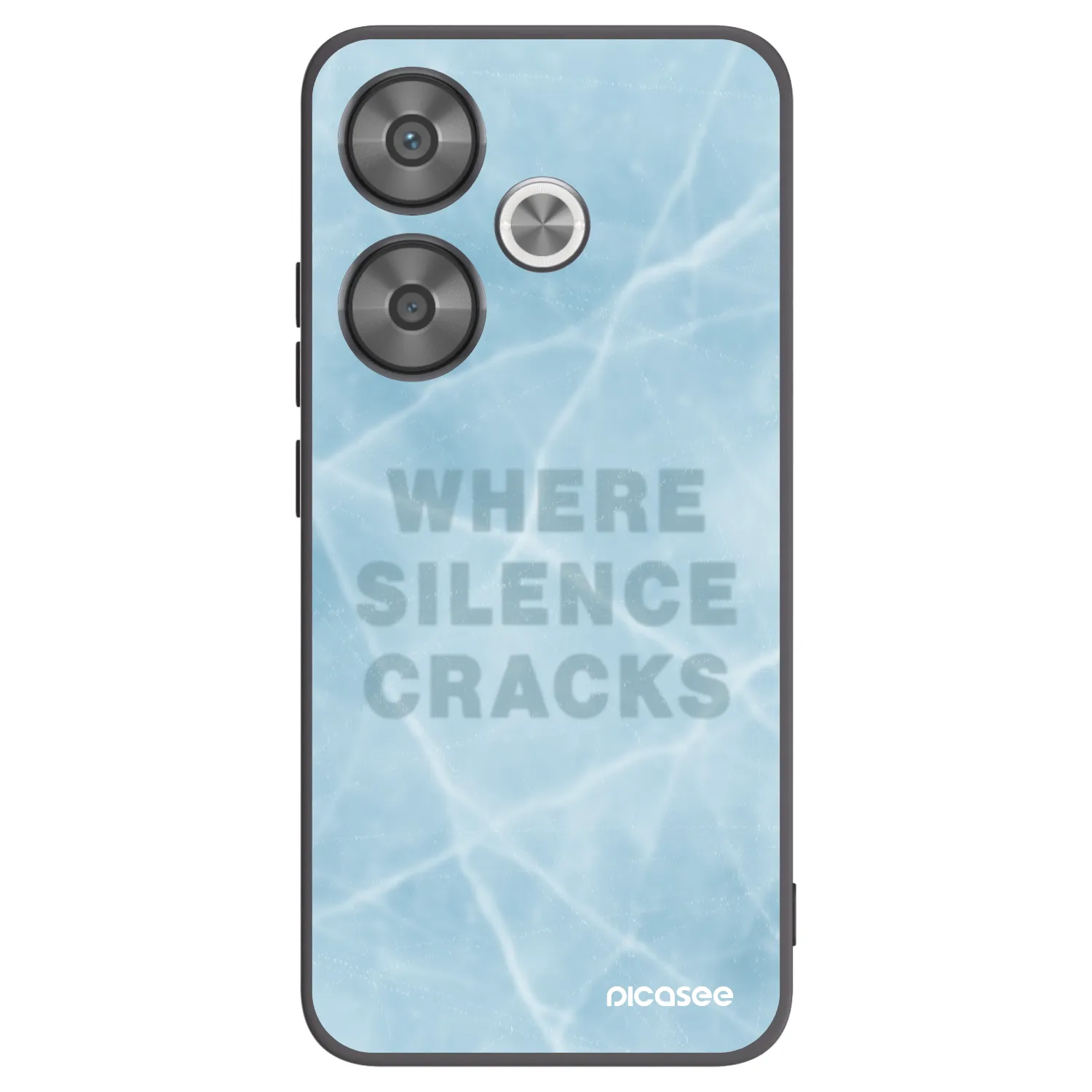 Picasee silikonowe czarne etui na Xiaomi Poco F6 - SILENCE