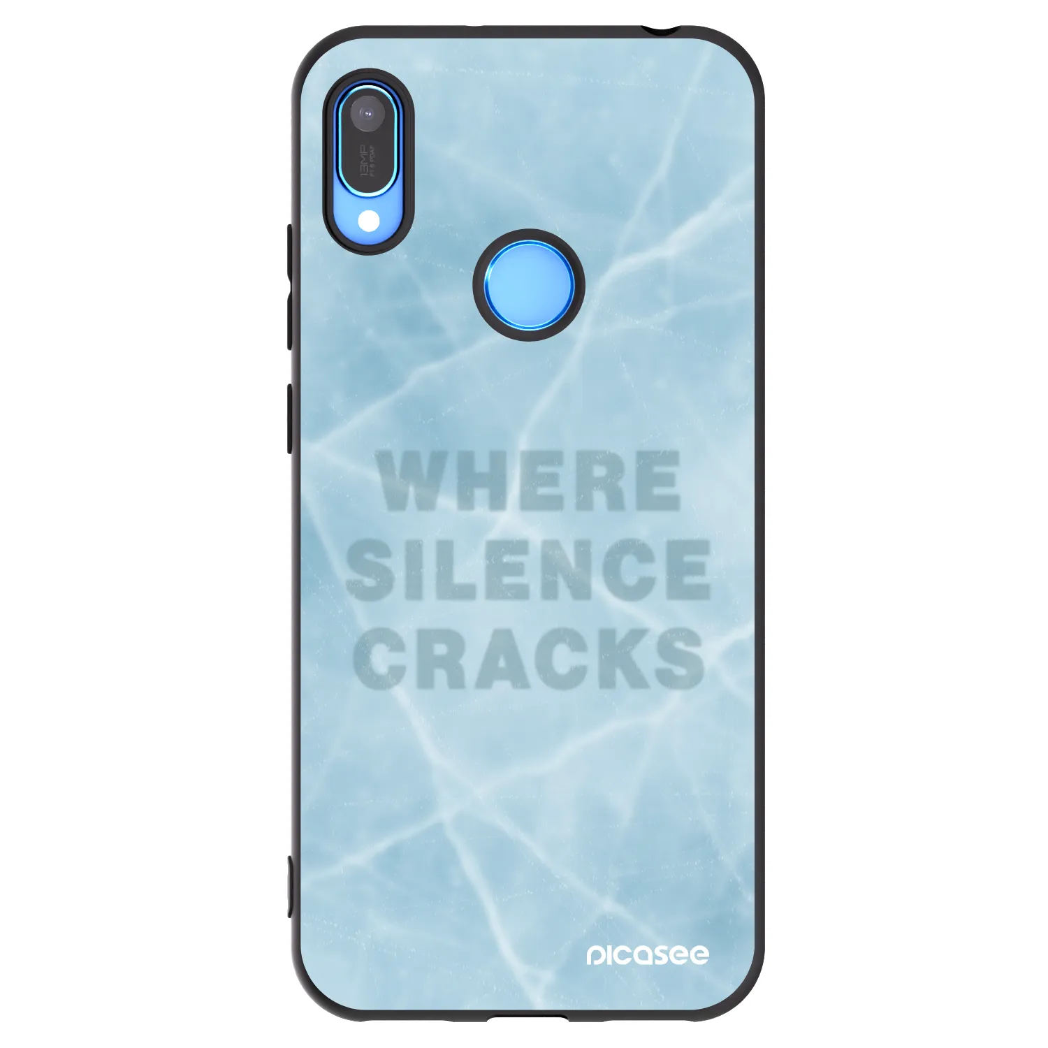 Picasee silikonowe czarne etui na Huawei Y6 2019 - SILENCE