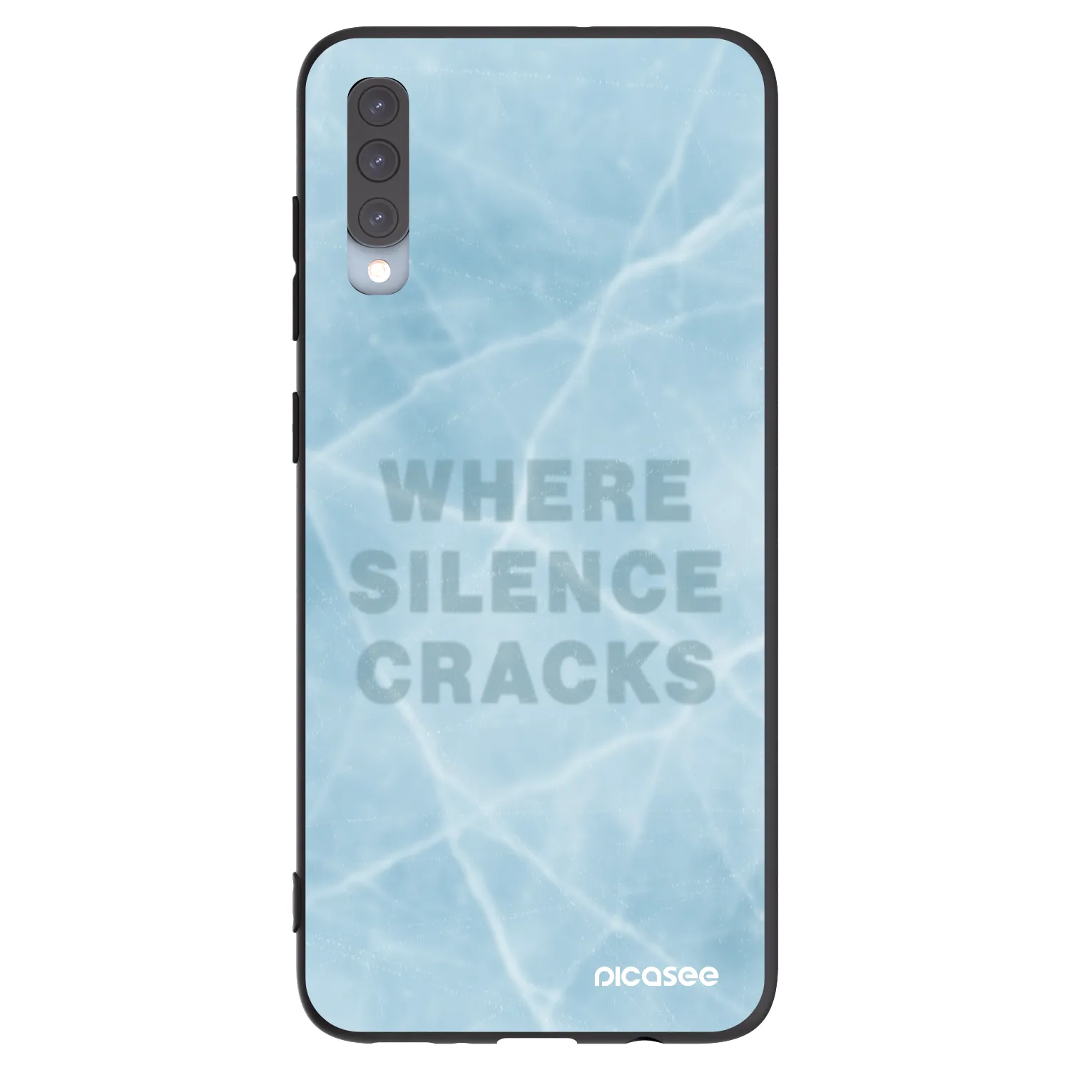 Picasee silikonowe czarne etui na Samsung Galaxy A70 A705F - SILENCE