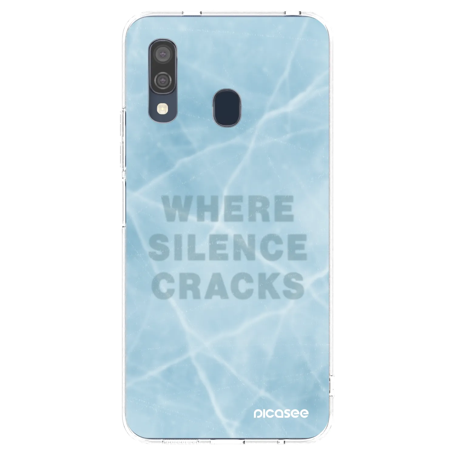 Picasee silikonowe przeźroczyste etui na Samsung Galaxy A40 A405F - SILENCE