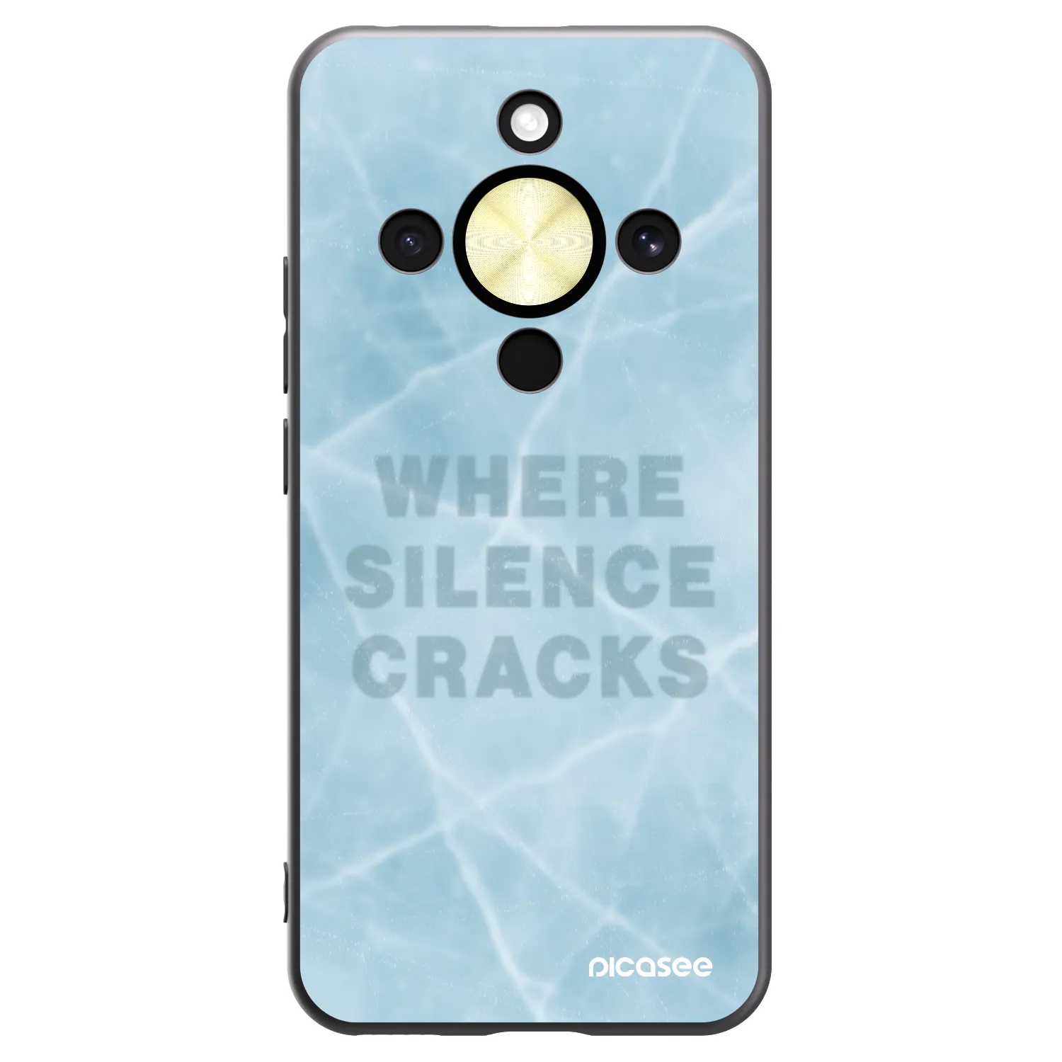 Picasee silikonowe czarne etui na Honor Magic8 Lite 5G - SILENCE