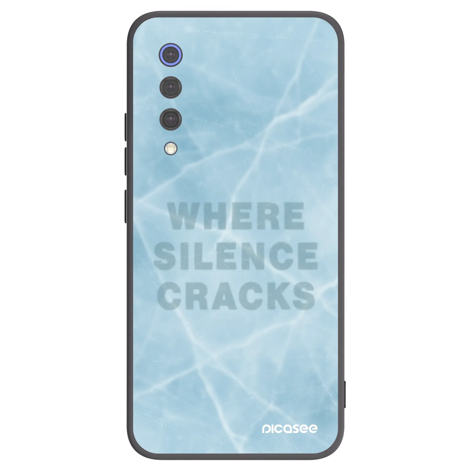 Picasee silikonowe czarne etui na Xiaomi Mi 9 SE - SILENCE
