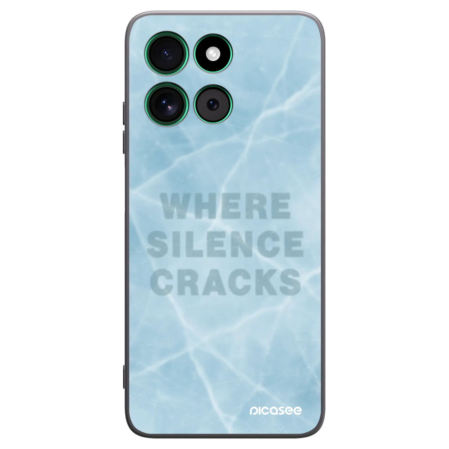 Picasee silikonowe czarne etui na Motorola Moto G57 Power - SILENCE