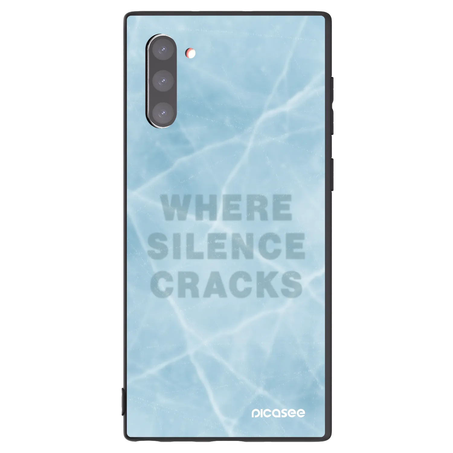 Picasee silikonowe czarne etui na Samsung Galaxy Note 10 N970F - SILENCE
