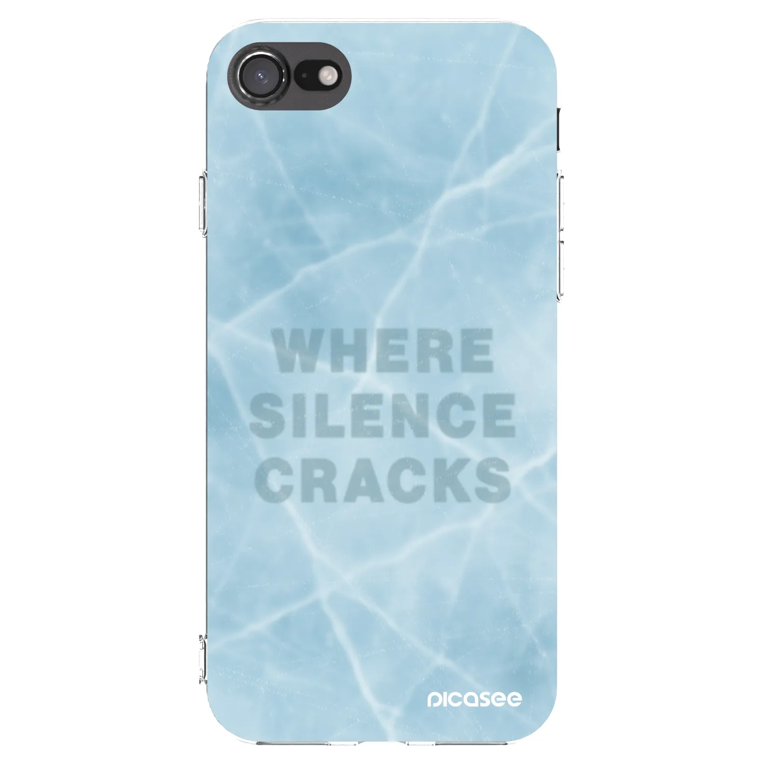 Picasee silikonowe przeźroczyste etui na Apple iPhone 8 - SILENCE