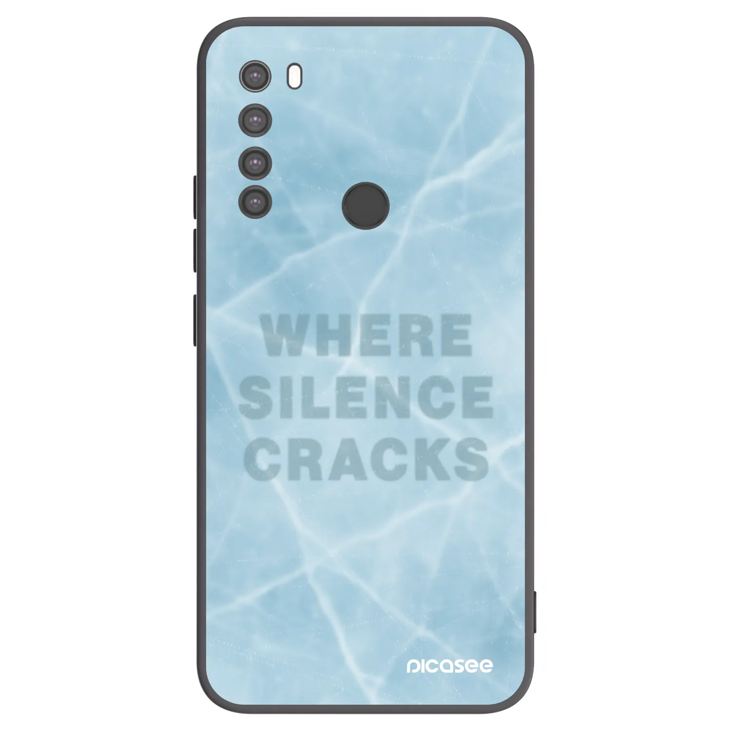 Picasee silikonowe czarne etui na Xiaomi Redmi Note 8 - SILENCE