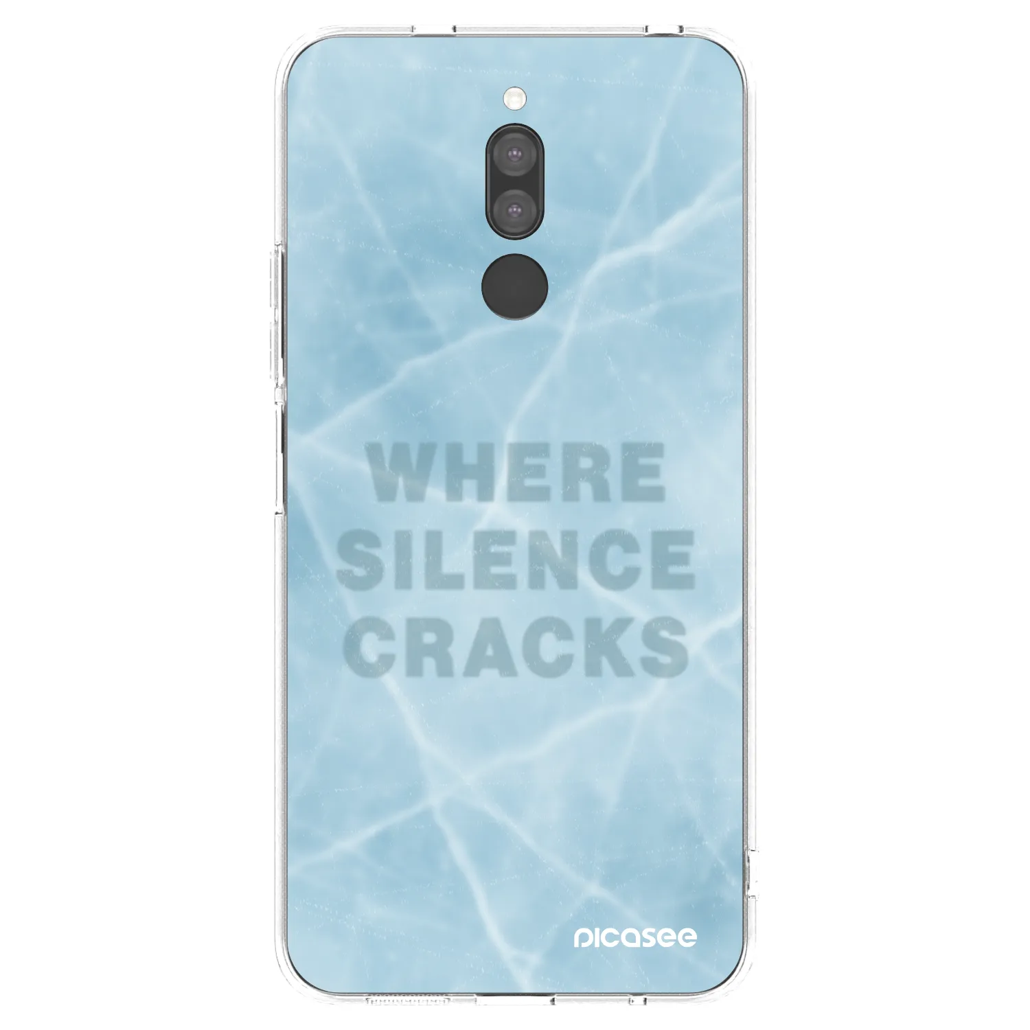 Picasee silikonowe przeźroczyste etui na Xiaomi Redmi 8 - SILENCE