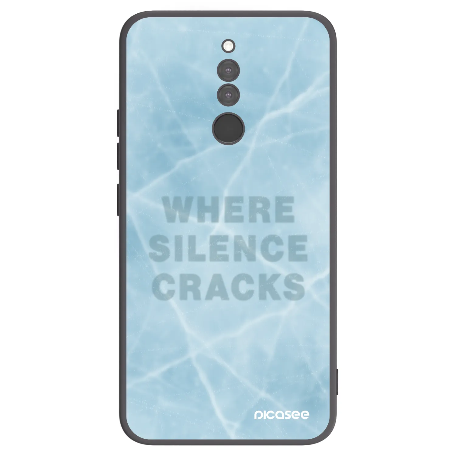 Picasee silikonowe czarne etui na Xiaomi Redmi 8 - SILENCE