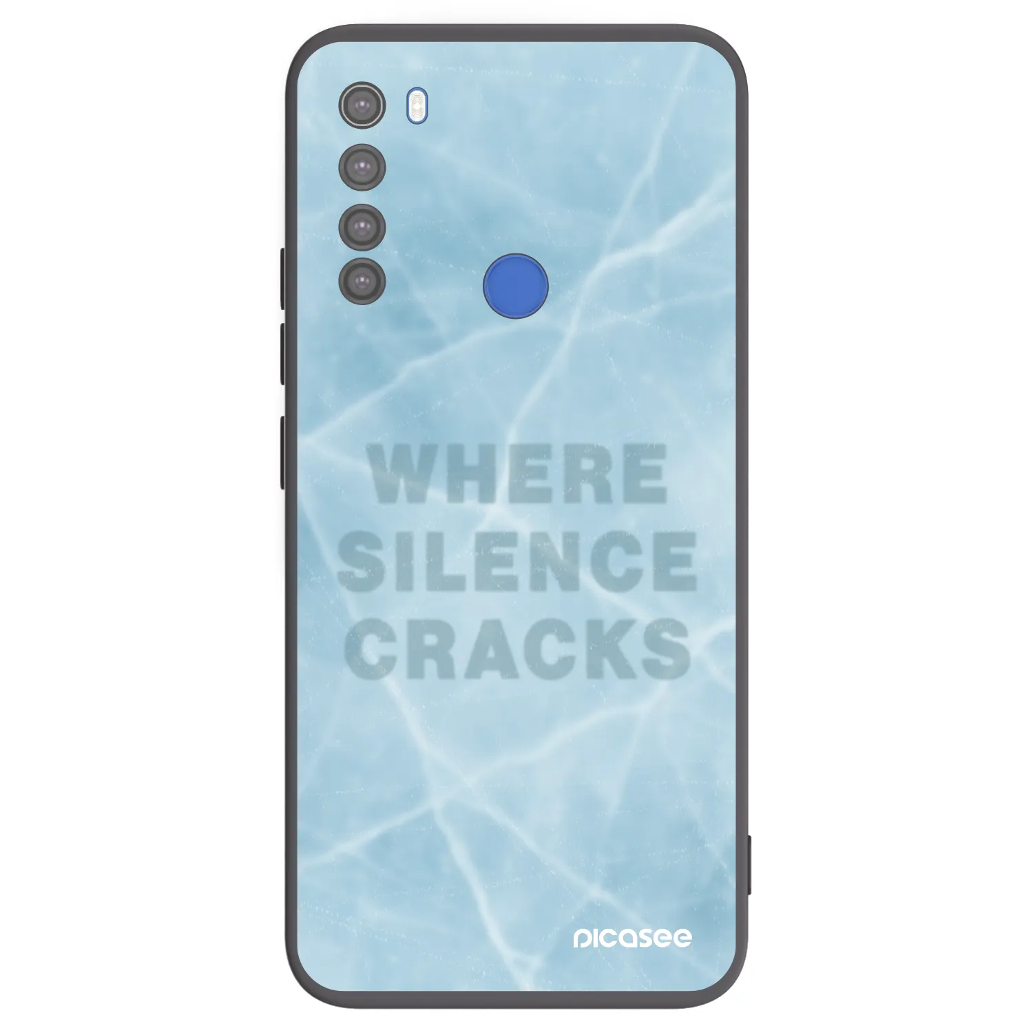 Picasee silikonowe czarne etui na Xiaomi Redmi Note 8T - SILENCE