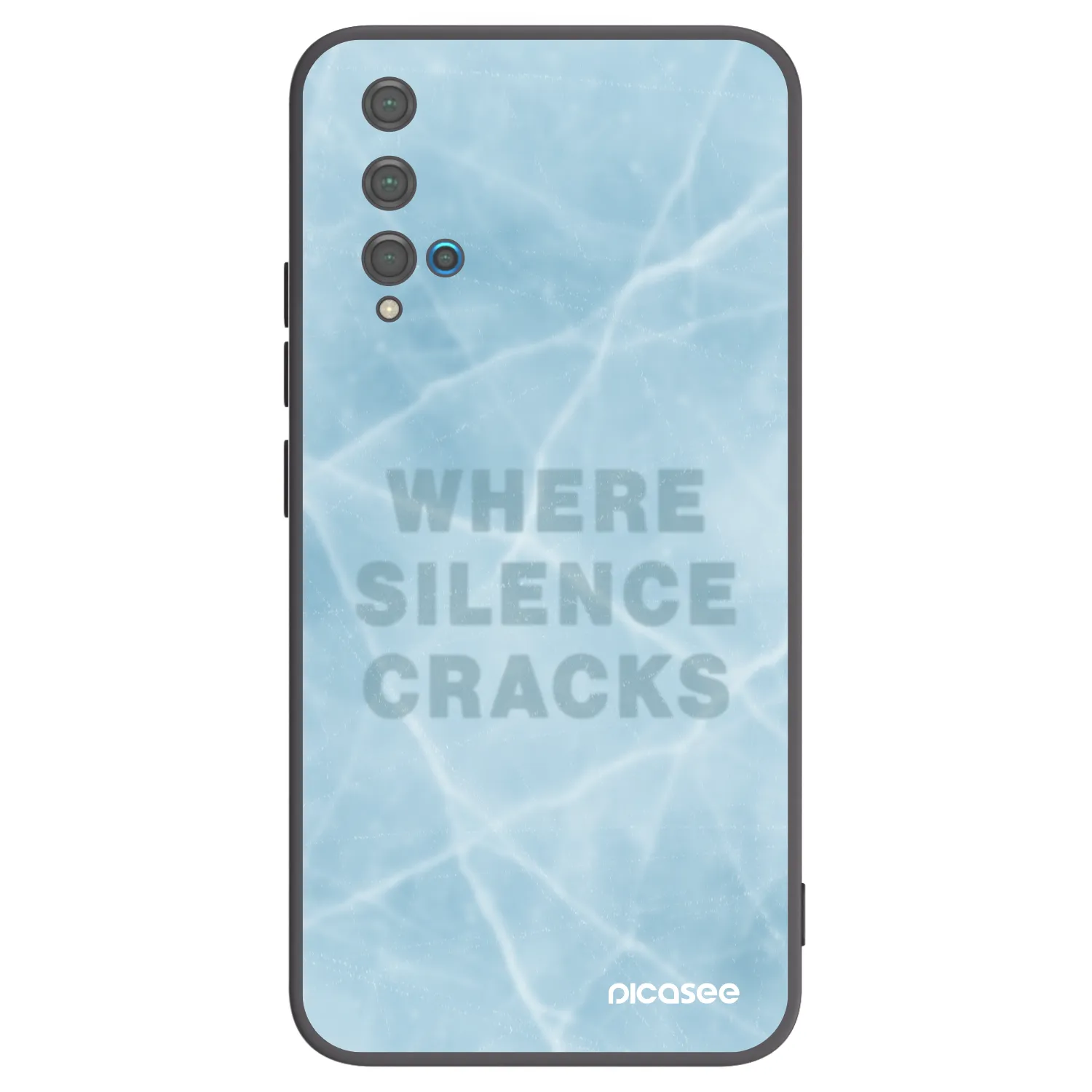 Picasee silikonowe czarne etui na Huawei Nova 5T - SILENCE