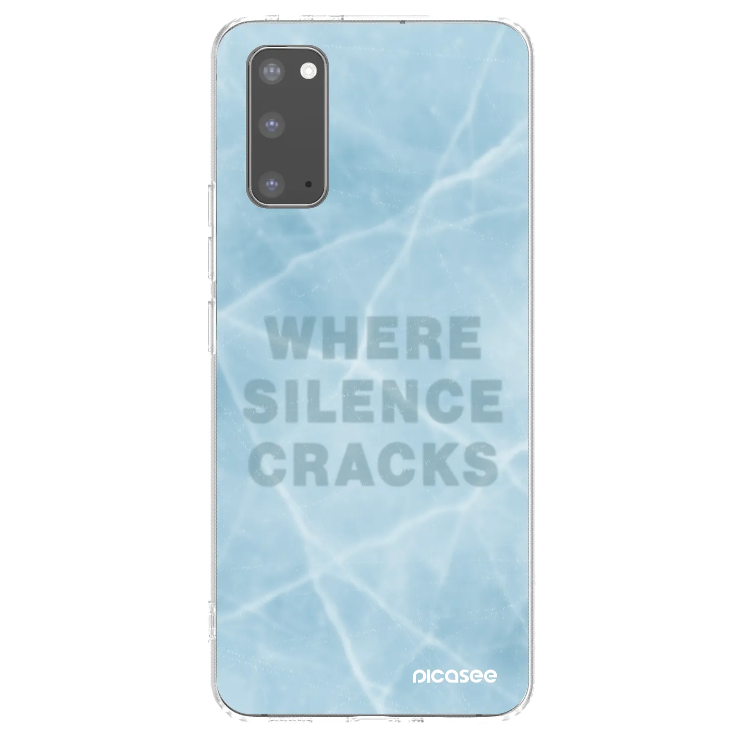 Picasee silikonowe przeźroczyste etui na Samsung Galaxy S20 G980F - SILENCE