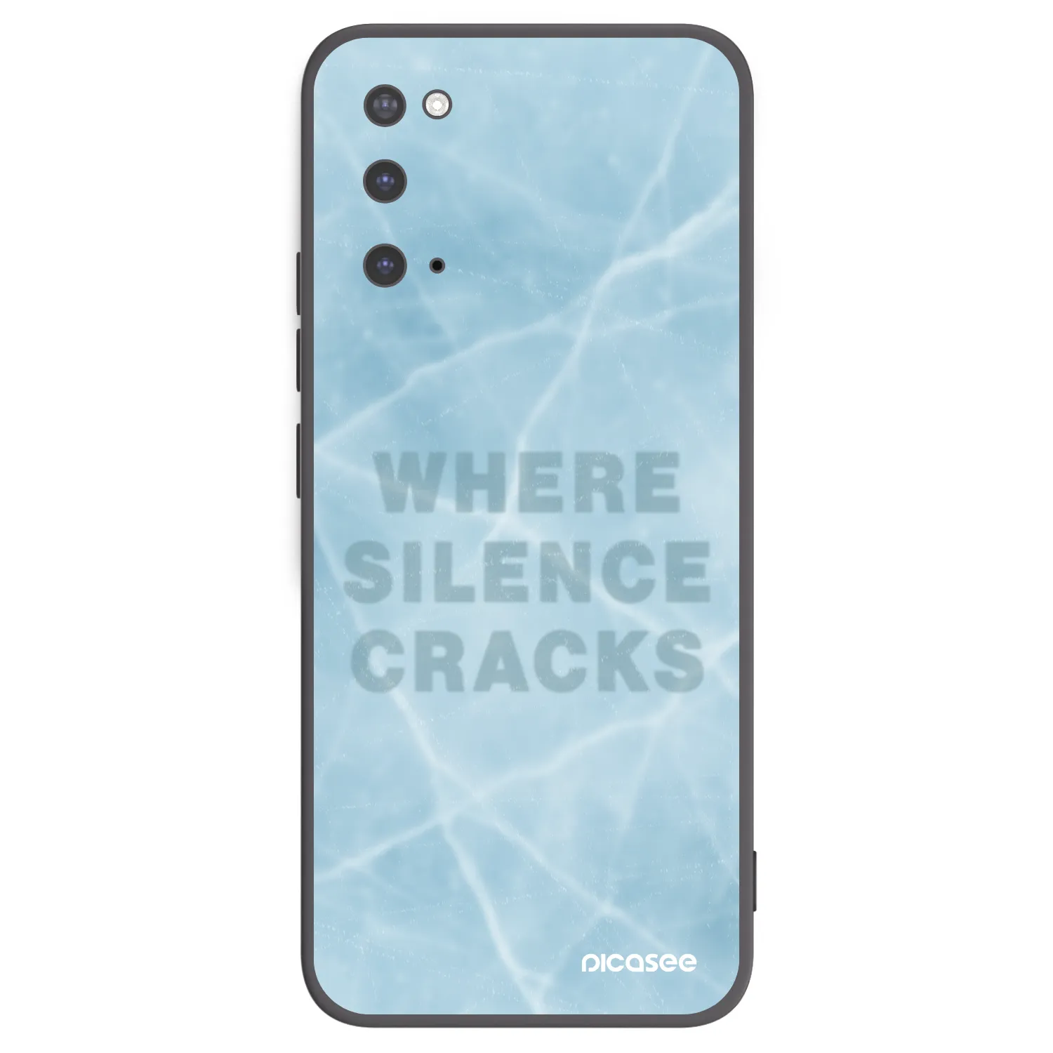 Picasee silikonowe czarne etui na Samsung Galaxy S20 G980F - SILENCE