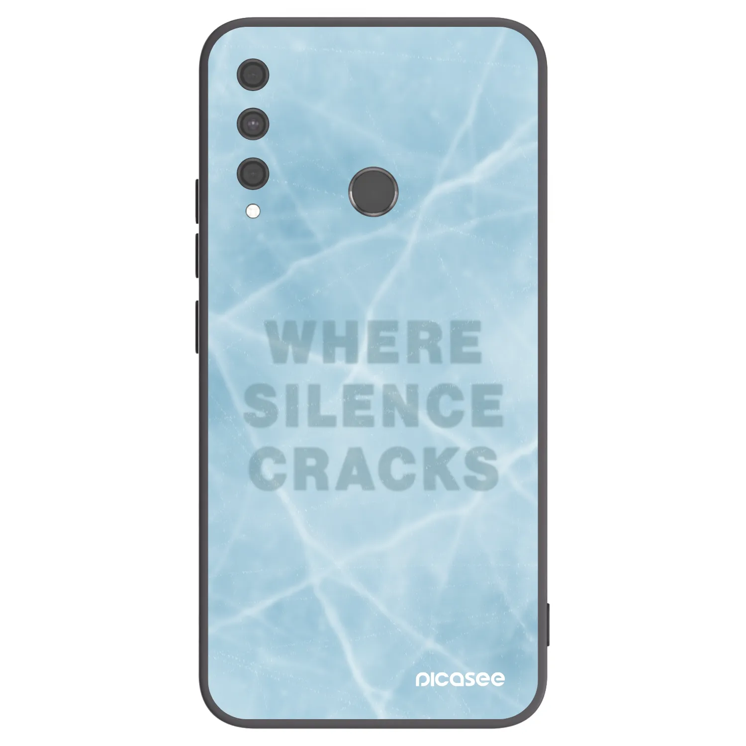 Picasee silikonowe czarne etui na Huawei P40 Lite E - SILENCE