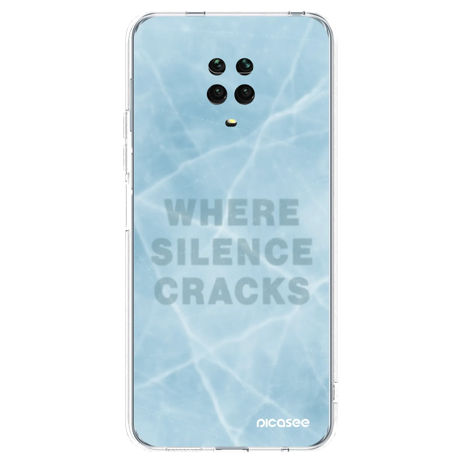 Picasee silikonowe przeźroczyste etui na Xiaomi Redmi Note 9S - SILENCE