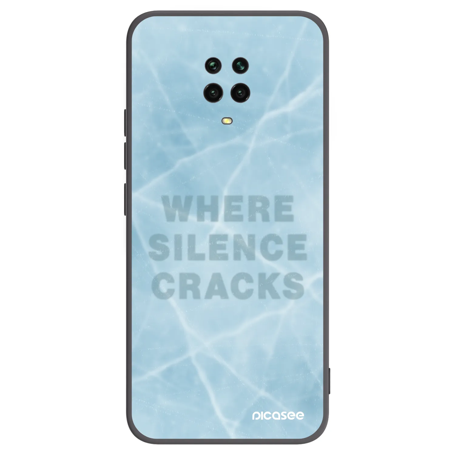 Picasee silikonowe czarne etui na Xiaomi Redmi Note 9S - SILENCE