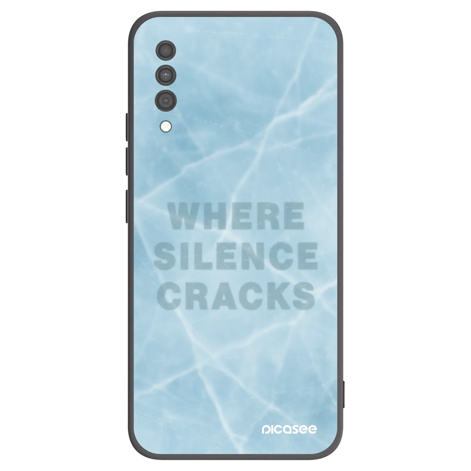 Picasee silikonowe czarne etui na Samsung Galaxy A30s A307F - SILENCE