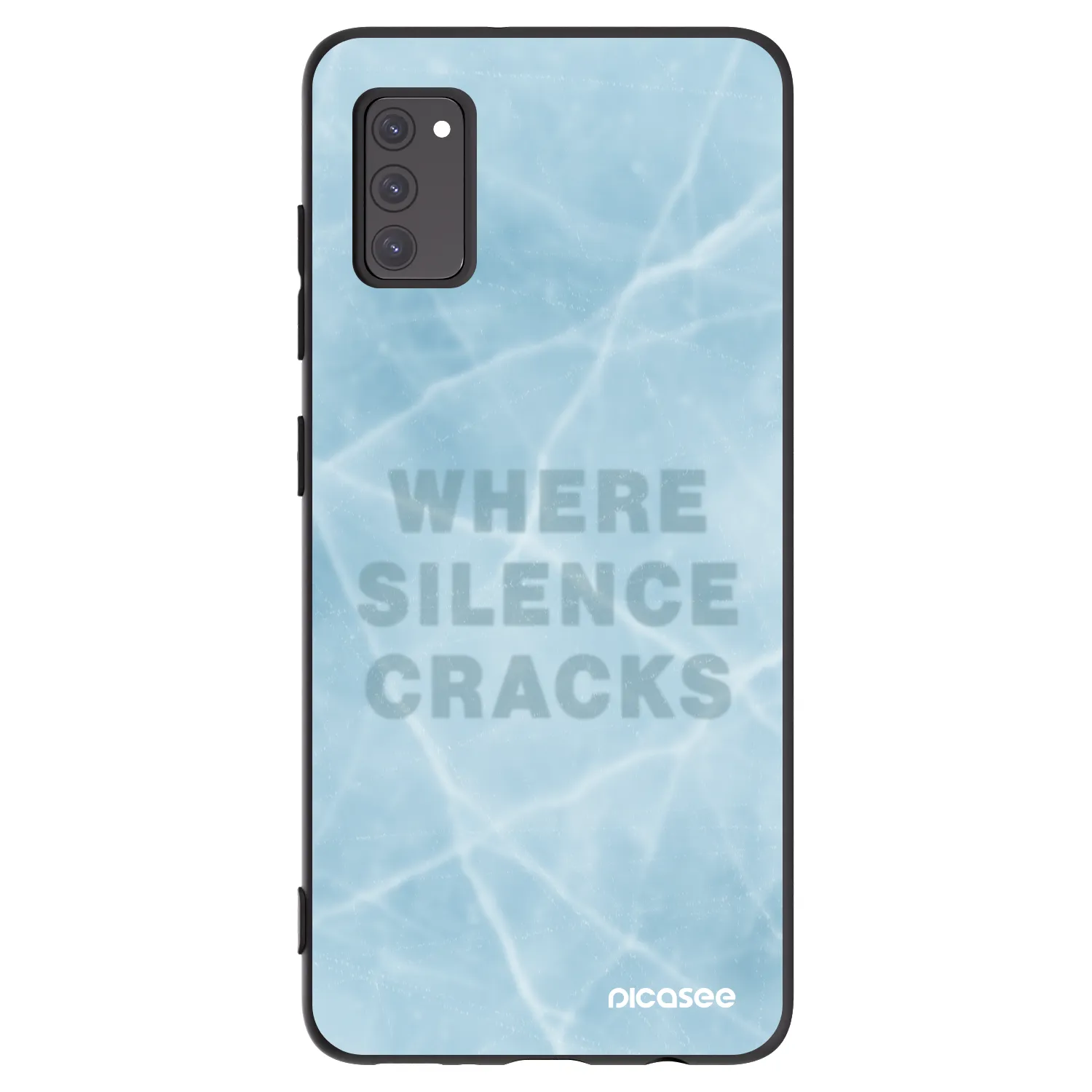 Picasee silikonowe czarne etui na Samsung Galaxy A41 A415F - SILENCE