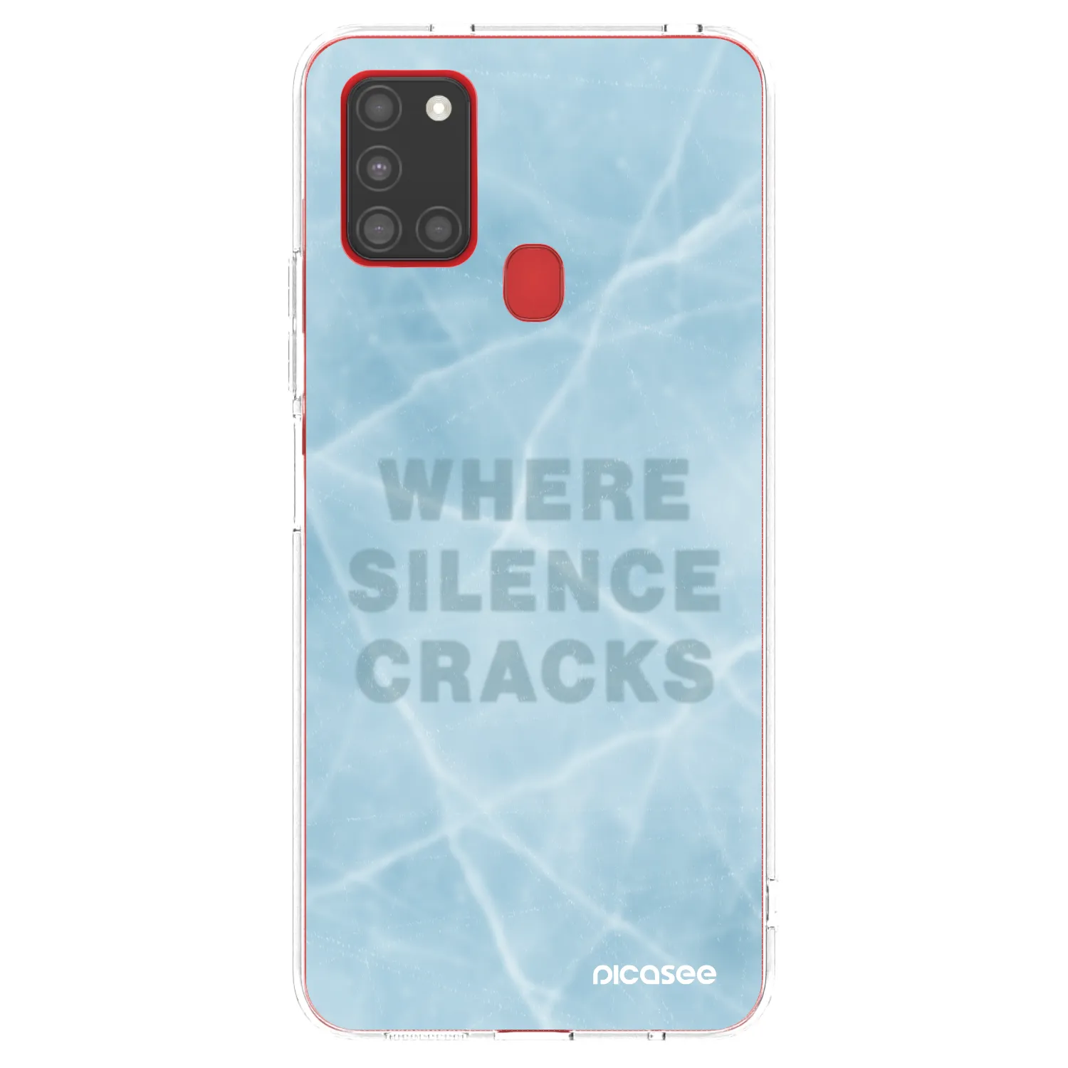 Picasee silikonowe przeźroczyste etui na Samsung Galaxy A21s - SILENCE