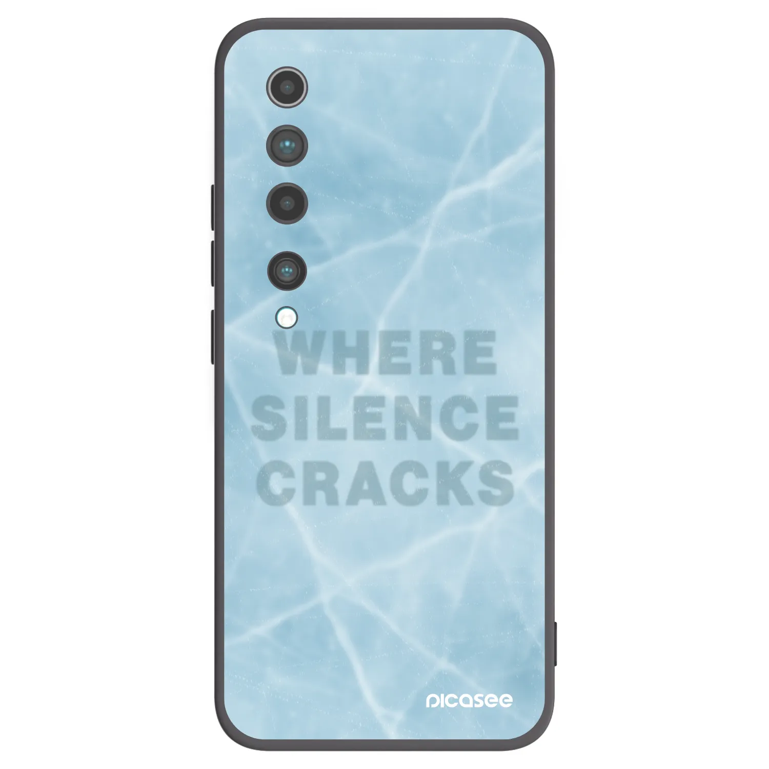Picasee silikonowe czarne etui na Xiaomi Mi 10 - SILENCE