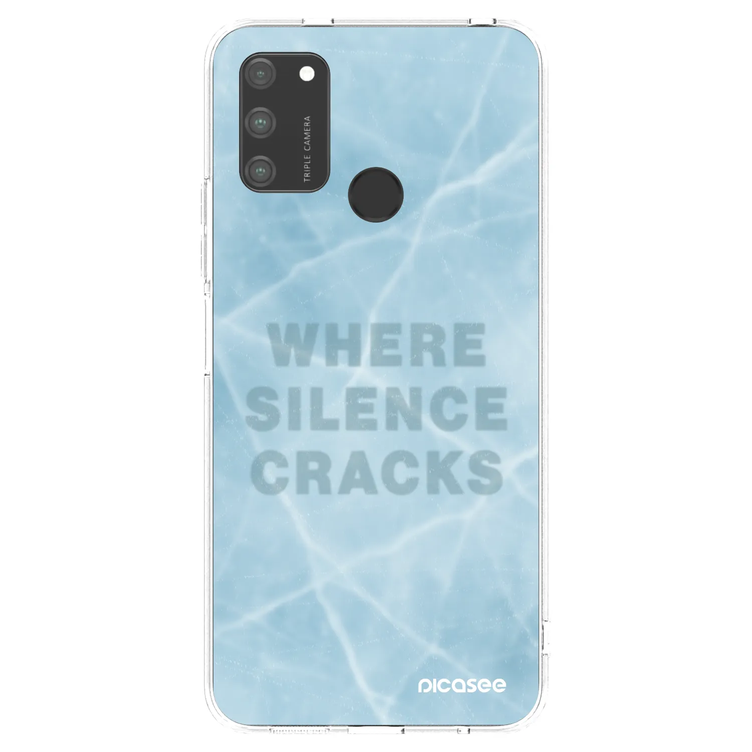 Picasee silikonowe przeźroczyste etui na Honor 9A - SILENCE
