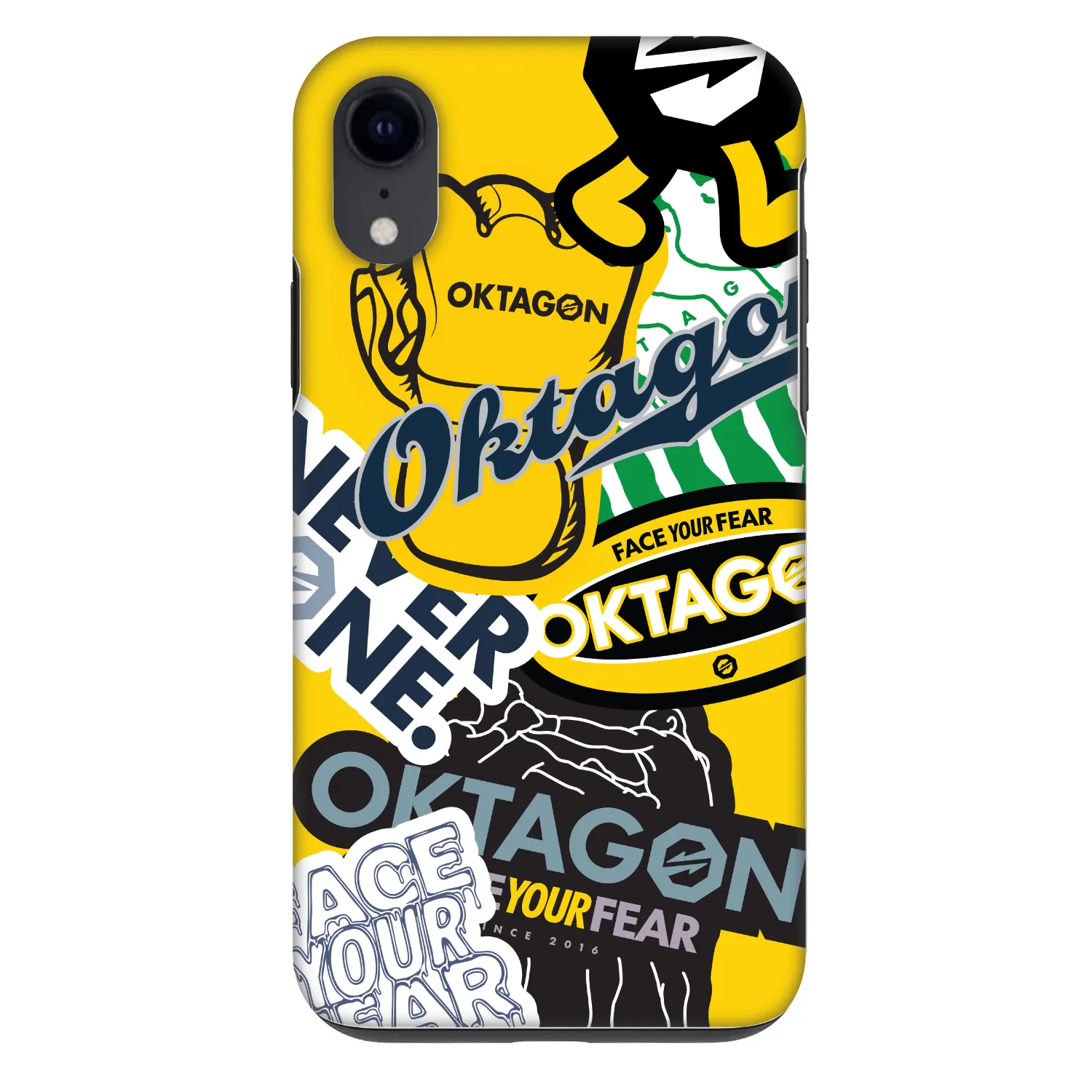 Picasee Fashion Case na Apple iPhone XR - OKTAGON - Logo Archive