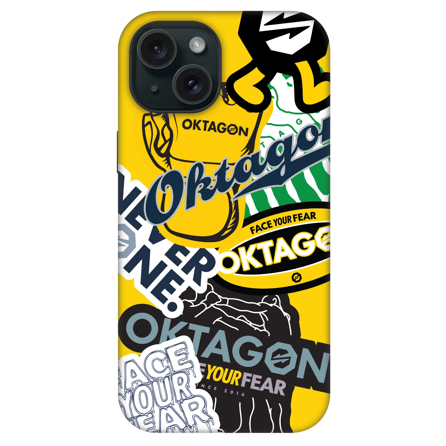 Picasee Fashion Case MagSafe na Apple iPhone 15 - OKTAGON - Logo Archive
