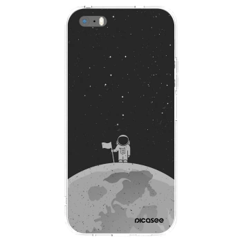 Picasee silikonowe przeźroczyste etui na Apple iPhone 5/5S/SE - Astronaut