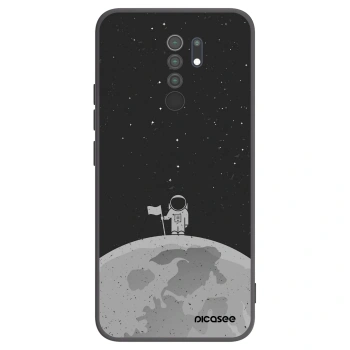Picasee silikonowe czarne etui na Xiaomi Redmi 9 - Astronaut
