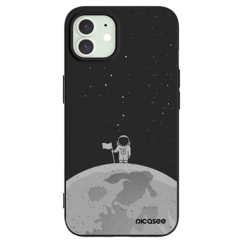 Picasee silikonowe czarne etui na Apple iPhone 12 - Astronaut