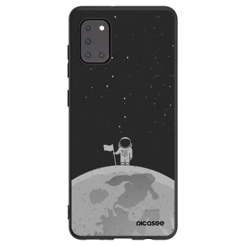 Picasee silikonowe czarne etui na Samsung Galaxy A31 A315F - Astronaut
