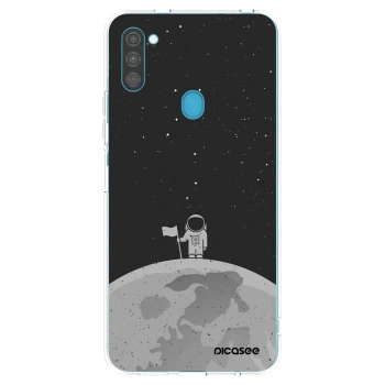 Picasee silikonowe przeźroczyste etui na Samsung Galaxy M11 - Astronaut