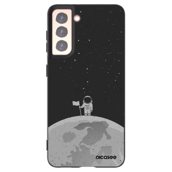 Picasee silikonowe czarne etui na Samsung Galaxy S21 5G G991B - Astronaut