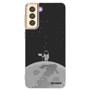 Picasee silikonowe przeźroczyste etui na Samsung Galaxy S21+ 5G G996F - Astronaut