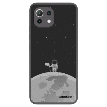 Picasee silikonowe czarne etui na Xiaomi Mi 11 Lite - Astronaut